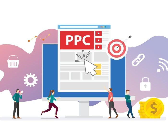 ppc-pay-per-click-technology-advertising-or-advertisement-concept-free-vector